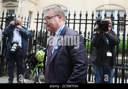 Le PIC montre: Mark François, Tory, MP, très pro du Brexit vu ici à la candidature de Boris JohnsonÕs à la direction dans laquelle il s'est allié à des militants anti-Brexit Banque D'Images
