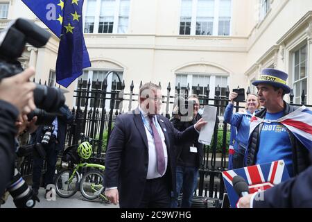 Le PIC montre : Mark Francois, Tory, MP, très favorable au Brexit, vu ici lors de la candidature de Boris Johnson à la direction dans laquelle il a fait équipe avec des militants anti-Brexit Banque D'Images
