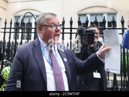 Le PIC montre : Mark Francois, Tory, MP, très favorable au Brexit, vu ici lors de la candidature de Boris Johnson à la direction dans laquelle il a fait équipe avec des militants anti-Brexit Banque D'Images