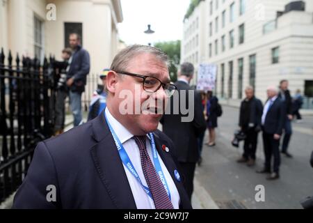 Le PIC montre: Mark François, Tory, MP, très pro du Brexit vu ici à la candidature de Boris JohnsonÕs à la direction dans laquelle il s'est allié à des militants anti-Brexit Banque D'Images