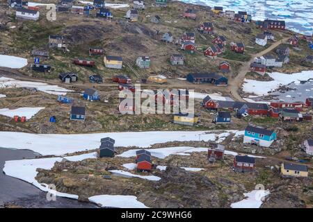 Île Kulusuk, Groenland. Banque D'Images