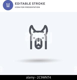 Vecteur d'icône Llama, signe plat rempli, pictogramme solide isolé sur blanc, illustration du logo. Icône Llama pour la présentation. Illustration de Vecteur