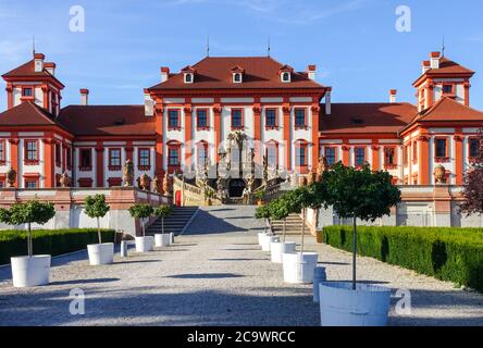 Château de Troja Château baroque de Prague République tchèque Banque D'Images