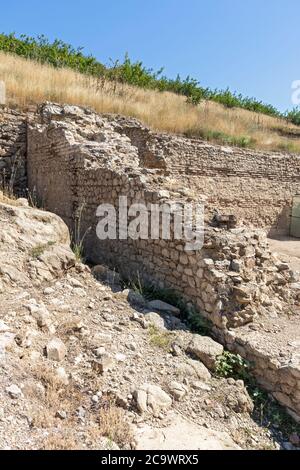 Ruines de l'ancienne Macédoine Heraclea Sintica, situé près de la ville de Petrich, région de Blagoevgrad, Bulgarie Banque D'Images