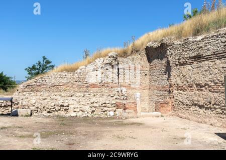 Ruines de l'ancienne Macédoine Heraclea Sintica, situé près de la ville de Petrich, région de Blagoevgrad, Bulgarie Banque D'Images