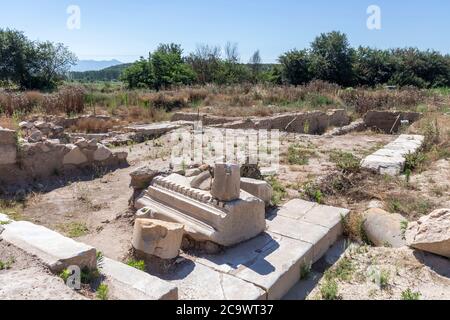 Ruines de l'ancienne Macédoine Heraclea Sintica, situé près de la ville de Petrich, région de Blagoevgrad, Bulgarie Banque D'Images