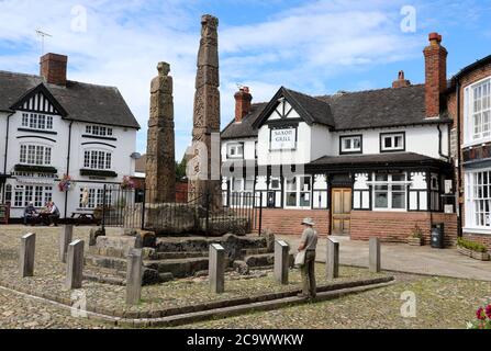 Sandbach traverse le marché de la ville de Cheshire Banque D'Images