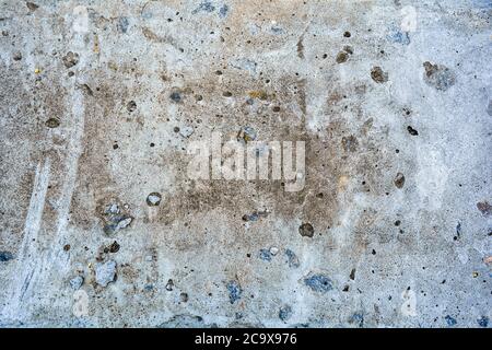 Grunge et béton sale texture de surface urbaine. Vieux mur ou plancher de ciment rugueux Banque D'Images