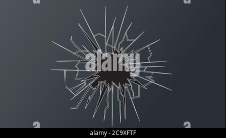 Verre concassé à la main, vector illustration Illustration de Vecteur