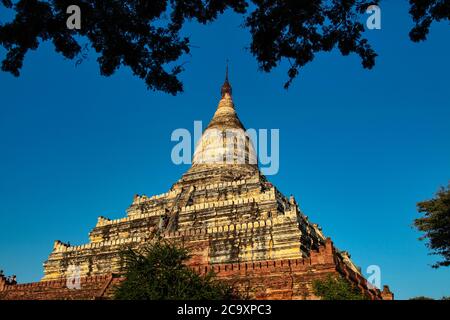 Pagode monastique Shwe Nan Yin Taw à Bagan, Myanmar ancienne Birmanie en Asie Banque D'Images