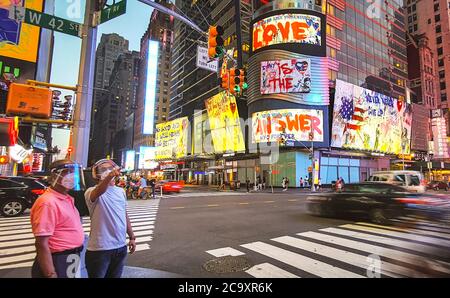 NEW YORK VIT AVEC LE CORONAVIRUS Banque D'Images
