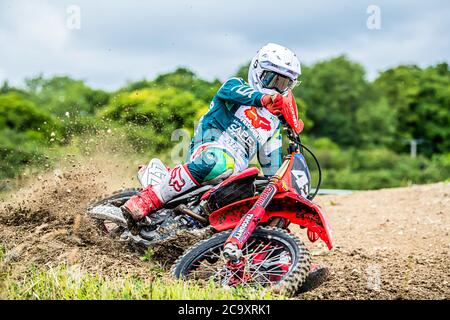 Motocross action de Foxhill mx piste Swindon Wiltshire août 2020 Banque D'Images