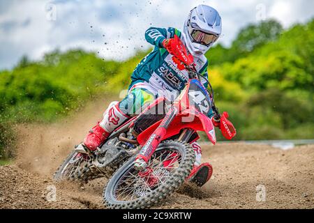 Motocross action de Foxhill mx piste Swindon Wiltshire août 2020 Banque D'Images