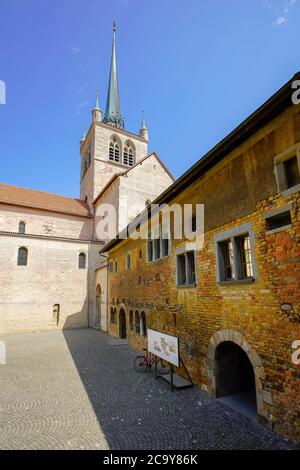 L'abbaye notre-Dame de Payerne, canton de Vaud, est la plus grande église romane de Suisse. Banque D'Images