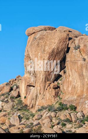 La tête d'éléphant roque à Ameib dans la région d'Erongo en Namibie Banque D'Images