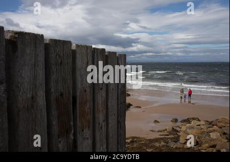 West Beach, à Hopeman, en Écosse, le 29 juillet 2020. Banque D'Images