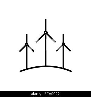 vecteur d'icône d'énergie éolienne Illustration de Vecteur