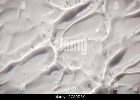 Gel transparent avec texture en bulles. Banque D'Images