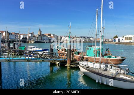 Port et commune de les Sables d'Olonne, commune française, située dans le département de la Vendée et la région pays de la Loire Banque D'Images