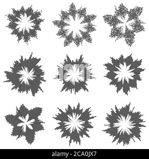 Onde sonore circulaire. Barre de musique isolée sur blanc. Panneaux d'alimentation et d'énergie ronds. Elément abstrait graphique audio radial. Illustration du futu Illustration de Vecteur