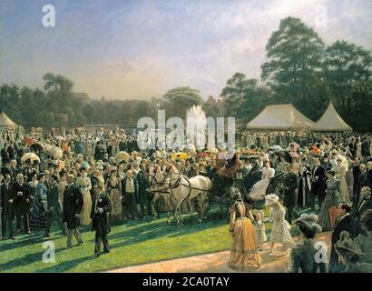 Tuxen Laurits - The Garden Party at Buckingham Palace 28 juin 1897 - Danish School - 19ème et début du 20ème siècle Banque D'Images