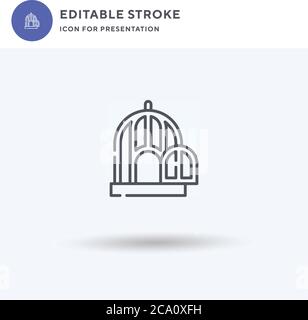 Vecteur icône de cage, signe plat rempli, pictogramme solide isolé sur blanc, illustration du logo. Icône cage pour la présentation. Illustration de Vecteur