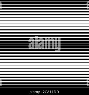 Motif rayé simple, couleurs noir et blanc, horizontal. Arrière-plan vectoriel transparent. Illustration de Vecteur