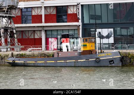 Remorqueur, John King amarré au M Shed sur Princes Quay, Bristol England. Juillet 2020 Banque D'Images