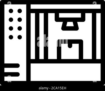 illustration vectorielle de l'icône d'imprimante 3d de fabrication Illustration de Vecteur