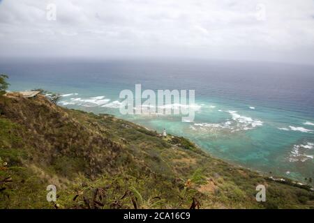 Diamond Head Crater, Oahu, Hawaï Banque D'Images