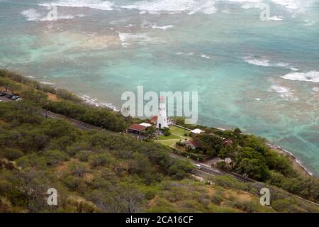 Diamond Head Crater, Oahu, Hawaï Banque D'Images