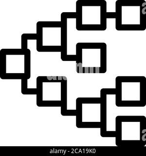 illustration du contour vectoriel de l'icône de hiérarchie frontale Illustration de Vecteur