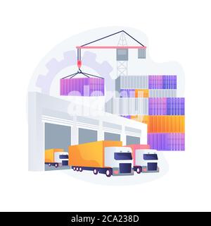 Illustration du vecteur de concept abstrait du hub logistique. Illustration de Vecteur