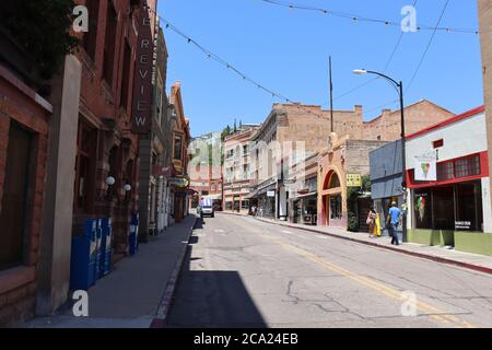 Vue sur les quartiers nord, depuis le centre-ville de Bisbee, Arizona. Banque D'Images