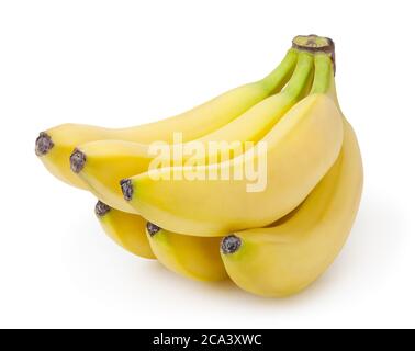 Régime de bananes isolé sur fond blanc Banque D'Images