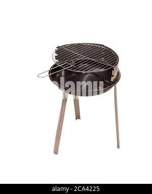 Brazier barbecue sur fond blanc Banque D'Images