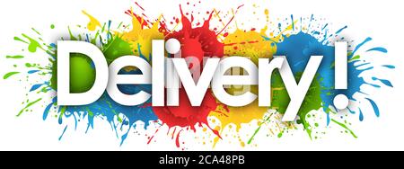 Livraison en arrière-plan de Splash Banque D'Images