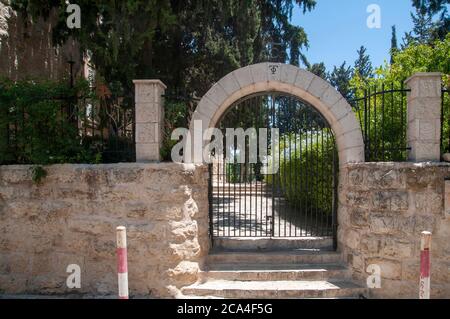 Monastère de Saint Simeon, (connu localement sous le nom de San Simon) Katamon, Jérusalem, Israël Banque D'Images