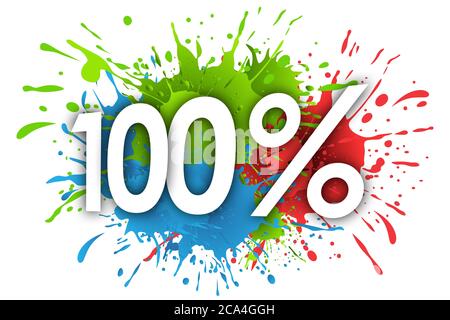 100% en arrière-plan de splash Banque D'Images