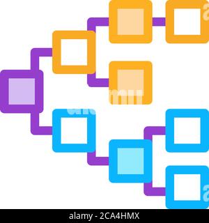 illustration du contour vectoriel de l'icône de hiérarchie frontale Illustration de Vecteur