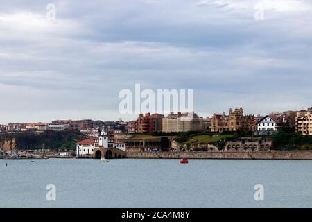 vue du coût en pays basque Banque D'Images