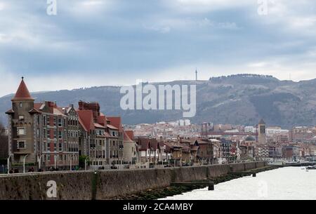 vue du coût en pays basque Banque D'Images