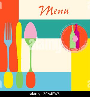 modèle de carte de menu pour restaurant, illustration vectorielle Illustration de Vecteur