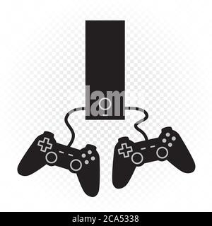 console de jeux et manettes de jeu Illustration de Vecteur