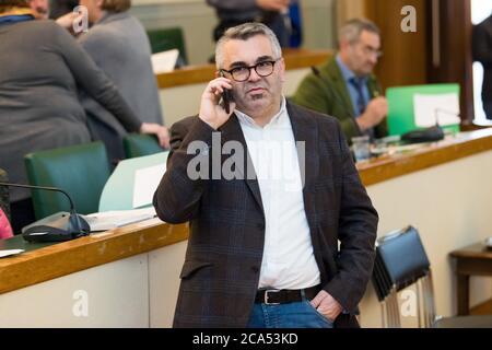 Ferrara, le 4 février 2020. Nicola ÒNaomoÓ Lodi, vice-maire de Ferrara et homme politique du parti Lega à Ferrara, Italie. Crédit: Filippo Rubin / Alay Banque D'Images