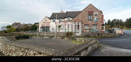 Restaurant de fruits de mer à Connemara, comté de Galway, Irlande Banque D'Images