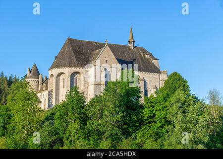 France, Corrèze, Limousin, Parc naturel régional de Millevaches (Parc naturel régional de Millevaches), Saint Angel, église Saint Michel des Anges Banque D'Images