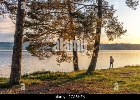 France, Creuse et haute Vienne, Limousin, lac de Vassivière Banque D'Images