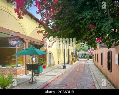 Scène de rue, St. Augustine, Floride Banque D'Images