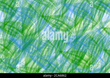 bleu aqua vert et blanc croquant le motif abstrait Banque D'Images